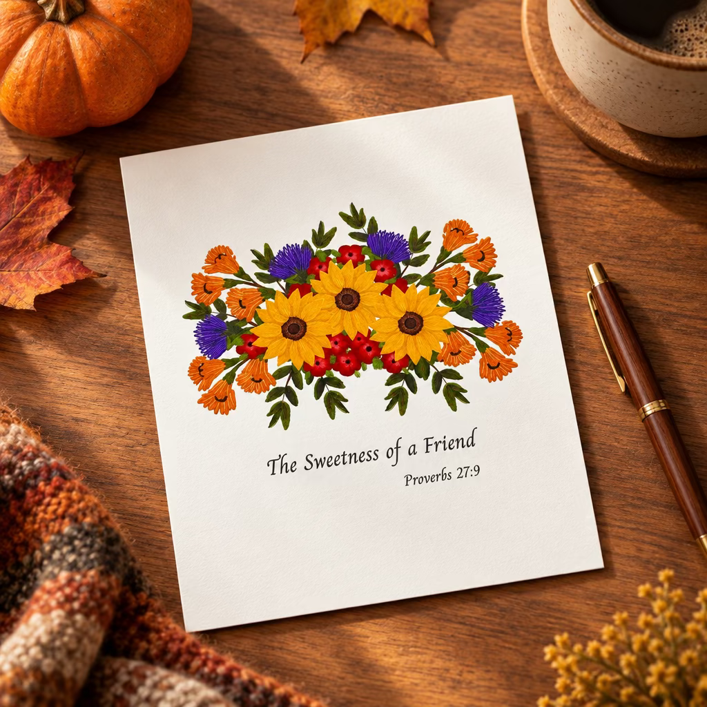 Sweetness of a Friend – 5" x 7" Blank Greeting Card