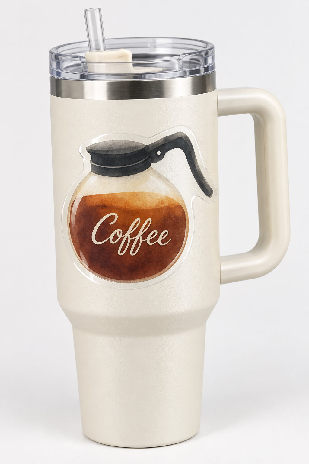 Coffee Pot – 2.71" x 3" Clear Vinyl Sticker