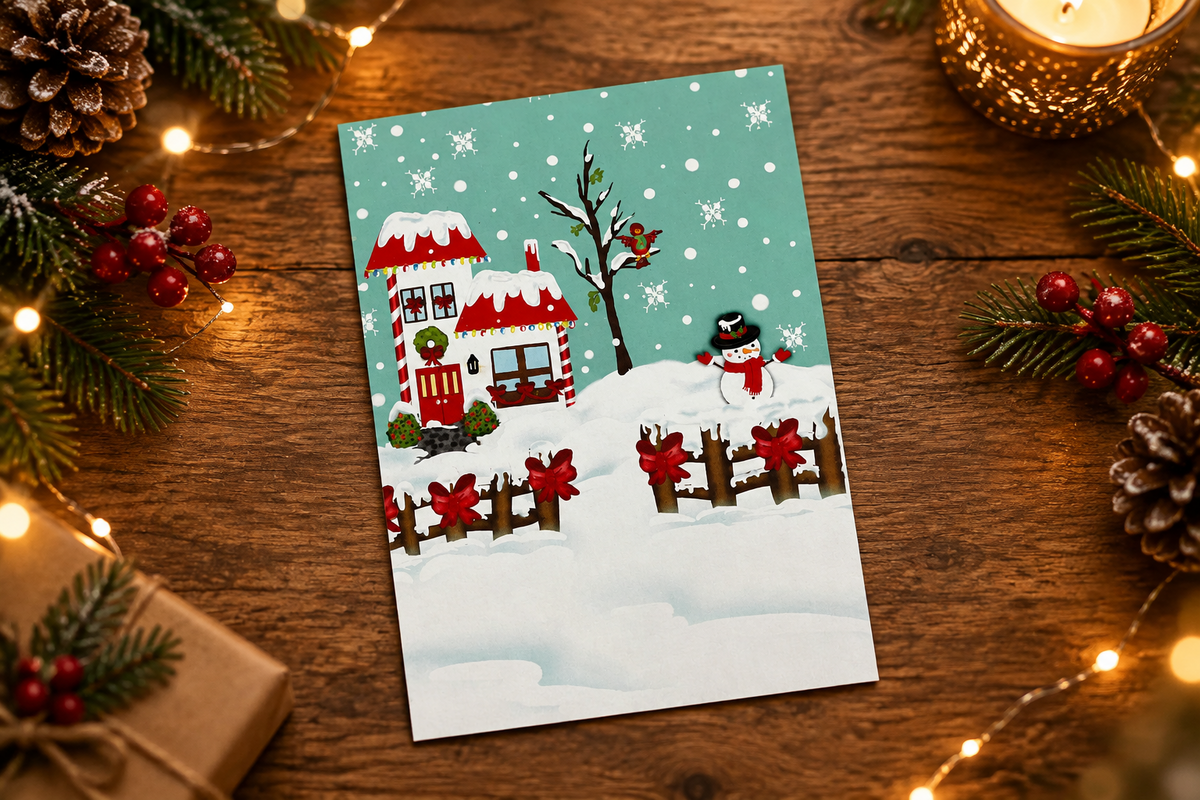 Cozy Cottage – 5" x 7" Blank Greeting Card