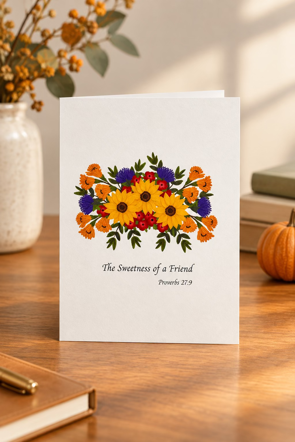 Sweetness of a Friend – 5" x 7" Blank Greeting Card