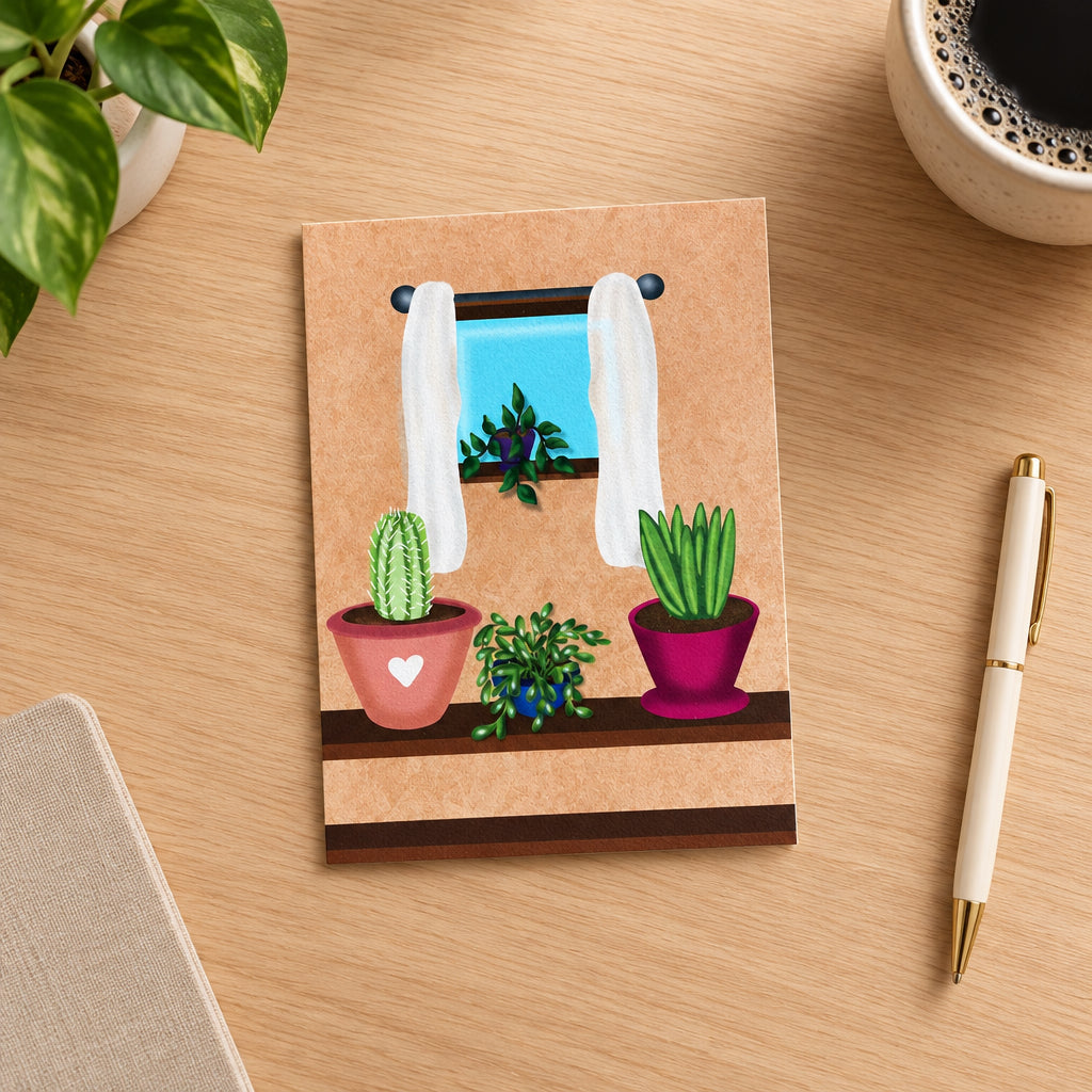 Little Plants, Big Love – 5" x 7" Blank Greeting Card